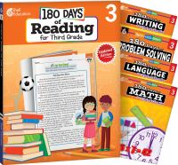 Book Cover for 180 Days¬: Reading, Math, Problem Solving, Writing, & Language for Grade 3: 5-Book Set by Multiple Authors