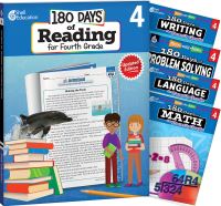 Book Cover for 180 Days®: Reading, Math, Problem Solving, Writing, & Language Grade 4: 5-Book Set by Multiple Authors
