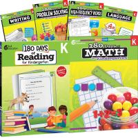 Book Cover for 180 Days¬: Reading, High-Frequency Words, Math, Problem Solving, Writing, & Language for Grade K: 6-Book Set by Multiple Authors