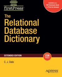Book Cover for The Relational Database Dictionary by C J Date