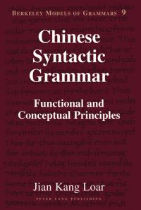 Book Cover for Chinese Syntactic Grammar by Jian Kang Loar