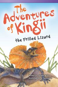 Book Cover for The Adventures of Kingii the Frilled Lizard by Janeen Brian