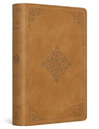 Book Cover for ESV Large Print Bible (Trutone, Nubuck Caramel, Fleur-De-Lis Design) by Esv Bibles