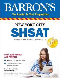 Book Cover for SHSAT by Barrons Educational Series, Patrick Honner, Young Kim