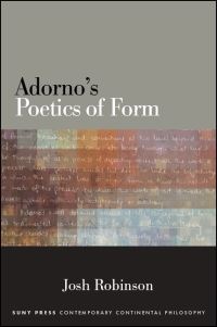 Book Cover for Adorno's Poetics of Form by Josh Robinson