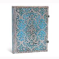 Book Cover for Maya Blue (Silver Filigree Collection) Ultra Lined Hardcover Journal by Paperblanks