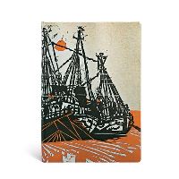 Book Cover for Mooring (Alistair Bell Collection) Midi Lined Hardcover Journal (Elastic Band Closure) by Paperblanks