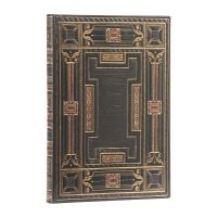 Book Cover for Onyx (Asterales) Midi Lined Hardback Journal (Elastic Band Closure) by Paperblanks