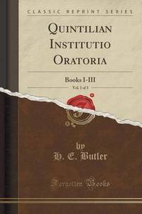 Book Cover for Quintilian Institutio Oratoria, Vol. 1 of 3 by L Frank Baum
