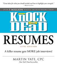 Book Cover for Knock 'Em Dead Resumes by Martin John Yate
