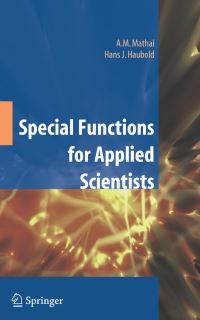 Book Cover for Special Functions for Applied Scientists by A M Mathai, H J Haubold