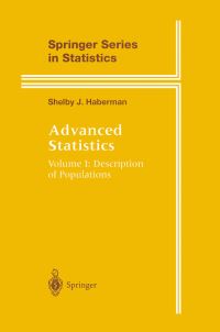 Book Cover for Advanced Statistics. Volume 1 Description of Populations by Shelby J Haberman