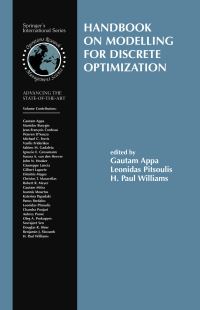 Book Cover for Handbook on Modelling for Discrete Optimization by Gautam Appa, Leonidas S Pitsoulis, H P Williams
