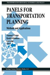 Book Cover for Panels for Transportation Planning by Thomas F Golob, Ryuichi Kitamura, Lyn Long