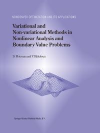 Book Cover for Variational and Non-Variational Methods in Nonlinear Analysis and Boundary Value Problems by D Motreanu, Vicen­tiu D Radulescu