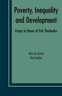 Book Cover for Poverty, Inequality and Development by Alain De Janvry, S M Ravi Kanbur