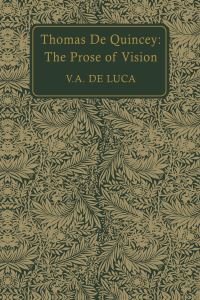 Book Cover for Thomas De Quincey by VA De Luca