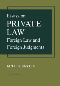 Book Cover for Essays on Private Law by Ian Baxter