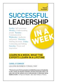 Book Cover for Successful Leadership in a Week by Carol A OConnor