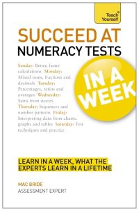 Book Cover for Succeed at Numeracy Tests in a Week by Mac Bride