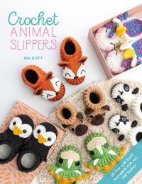 Book Cover for Crochet Animal Slippers by Ira Rott