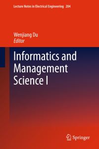 Book Cover for Informatics and Management Science by International Conference on Informatics and Management Science