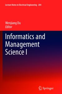 Book Cover for Informatics and Management Science I by Wenjiang Du