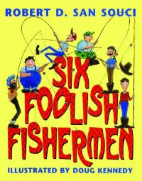 Book Cover for Six Foolish Fishermen by Robert San Souci