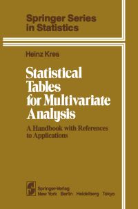 Book Cover for Statistical Tables for Multivariate Analysis by Heinz Kres
