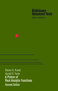 Book Cover for A Primer of Real Analytic Functions by Steven G Krantz, Harold R Parks