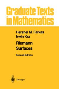 Book Cover for Riemann Surfaces by Hershel M Farkas, Irwin Kra