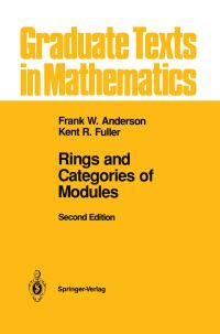 Book Cover for Rings and Categories of Modules by Frank W Anderson, Kent R Fuller