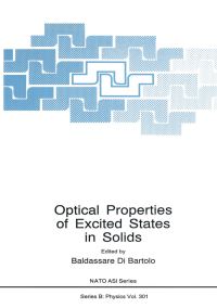 Book Cover for Optical Properties of Excited States in Solids by Baldassare di Bartolo
