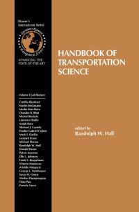Book Cover for Handbook of Transportation Science by Randolph Hall