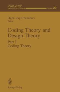 Book Cover for Coding Theory and Design Theory by Dijen RayChaudhuri