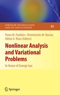 Book Cover for Nonlinear Analysis and Variational Problems by Panos M Pardalos, Themistocles M Rassias, Akhtar A Khan
