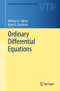 Book Cover for Ordinary Differential Equations by William A Adkins, Mark G Davidson