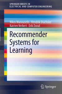 Book Cover for Recommender Systems for Learning by Nikos Manouselis