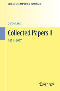 Book Cover for Collected Papers II by Serge Lang