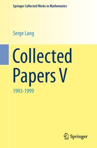 Book Cover for Collected Papers V by Serge Lang