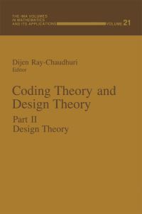 Book Cover for Coding Theory and Design Theory by Dijen RayChaudhuri