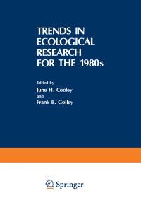 Book Cover for Trends in Ecological Research for the 1980S. I Ecology by June H Cooley