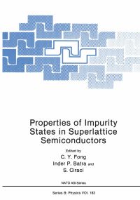 Book Cover for Properties of Impurity States in Superlattice Semiconductors by CY Fong, Inder P Batra, S Ciraci