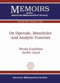 Book Cover for On Operads, Bimodules, and Analytic Functors by Nicola Gambino, André Joyal
