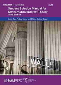 Book Cover for Student Solution Manual for Mathematical Interest Theory by Leslie Jane Federer Vaaler, Shinko Kojima Harper