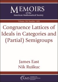 Book Cover for Congruence Lattices of Ideals in Categories and (Partial) Semigroups by James East, Nik Ruskuc