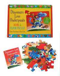 Book Cover for Dinosaurs Love Underpants Book and Jigsaw by Claire Freedman, Ben Cort
