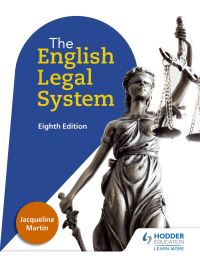 Book Cover for The English Legal System by Jacqueline Martin
