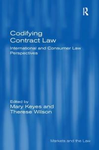 Book Cover for Codifying Contract Law by Mary Keyes, Therese Wilson