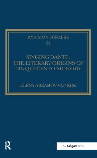Book Cover for Singing Dante by Elena Abramovvan Rijk